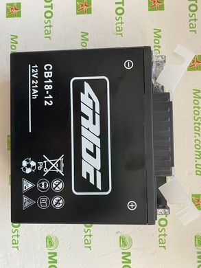 Аккумулятор CB18-12 4RIDE 12V 18Агод. 235А R+, 181x76x173мм, вес 5,85кг (GEL12-19 51913)
