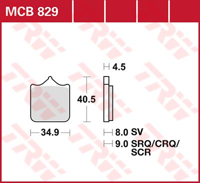 LUCAS MCB829SV - Тормозные колодки