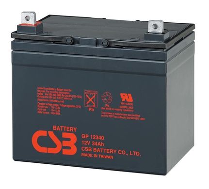 Аккумуляторная батарея CSB GP12340, 12V 34Ah (195х130х155мм)