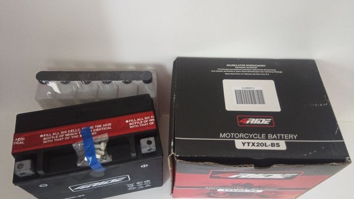 YTX20L-BS 4 RIDE, AGM 12В 18Ah 270А R+ 175x86x154мм 5,7кг