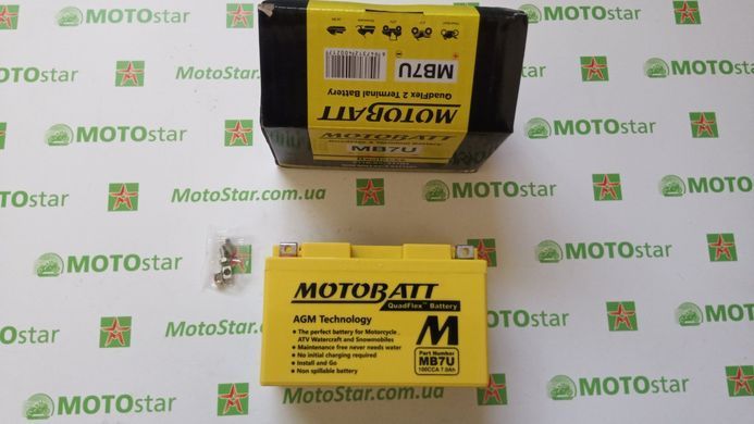 Motobatt MB7U Акумулятор 6,5 А/ч, 100 А, (+/-), 151x65x94 мм