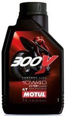 Олива Motul 300V 4T FACTORY LINE SAE ROAD RACING 10W40, 1 литр, (836111, 104118)