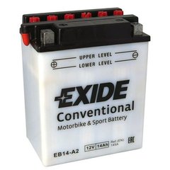 EXIDE EB14-A2 / YB14-A2 Мото аккумулятор 14 А/ч, 145 А, (+/-), 134x89x165 мм