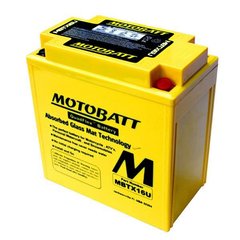 Motobatt MBTX16U Мото акумулятор 19 A/ч, 250 A, (+/-)(-/+), 151x87x161 мм