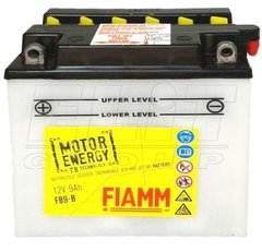 Мотоакумулятор FIAMM FB9-B 12V, 9Ah, д. 135, ш. 75, в.140, обсяг 0,6, вага 3,1 кг, CCA (-18C): 100, електроліт в к-ті