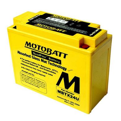 Motobatt MBTX24U Мото акумулятор 25 A/ч, 300 А, (+/-)(-/+), 205x87x162 мм
