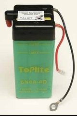 Мотоакумулятор TOPLITE 6N4A-4D 6V,4Ah,д. 57, ш. 61, в.131, объем 0,2, вес 1 кг,без электролита