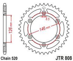 JTR808,48SC Задня зірочка (самоочисна) SUZUKI RM, RM-Z 250 2000-2009