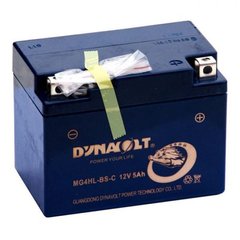 DYNAVOLT MG4HL-BS-C Мото аккумулятор 5 А/ч, 60 А, (-/+), 114х71х86 мм