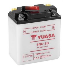 YUASA 6N6-3B Мото аккумулятор 6V, 6 А/ч, (-/+), 99х57х111 мм