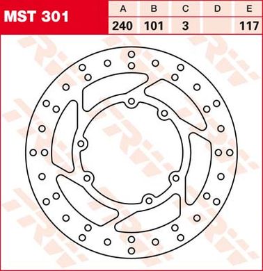 LUCAS MST301 - Гальмівний диск